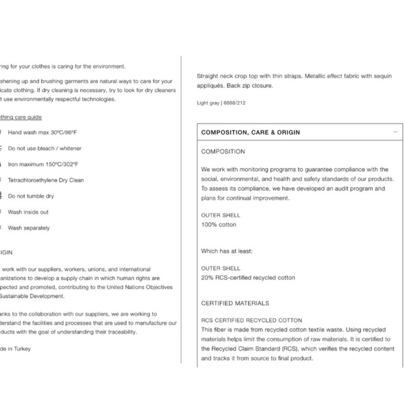 Zara TRF gray foil sequin embellished denim jean crop top sparkly Sz XXL NWOT - Picture 14 of 15